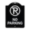 Signmission Designer Series-No Parking Large, Black & Silver Heavy-Gauge Aluminum, 24" x 18", BS-1824-9950 A-DES-BS-1824-9950 - alternate 1
